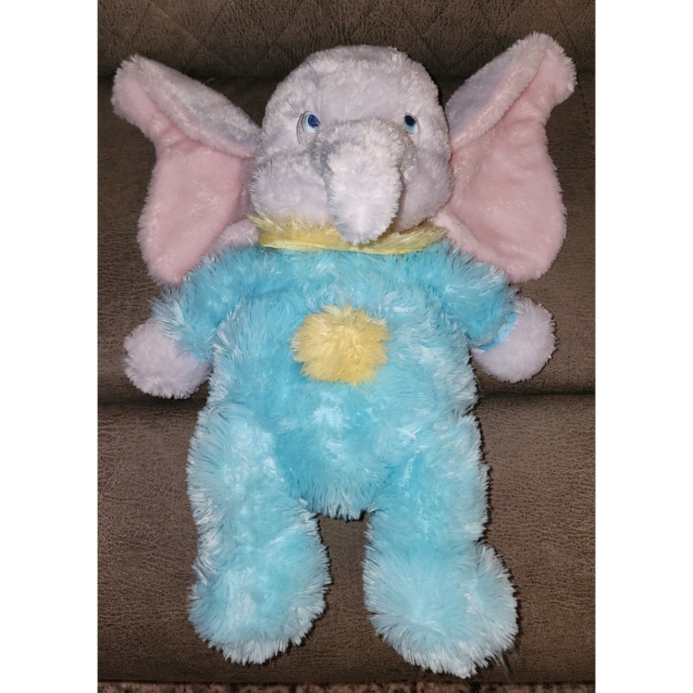 Disney Parks Dumbo plush stuffed toy clown baby NEW NWT long pile 20 in elephant